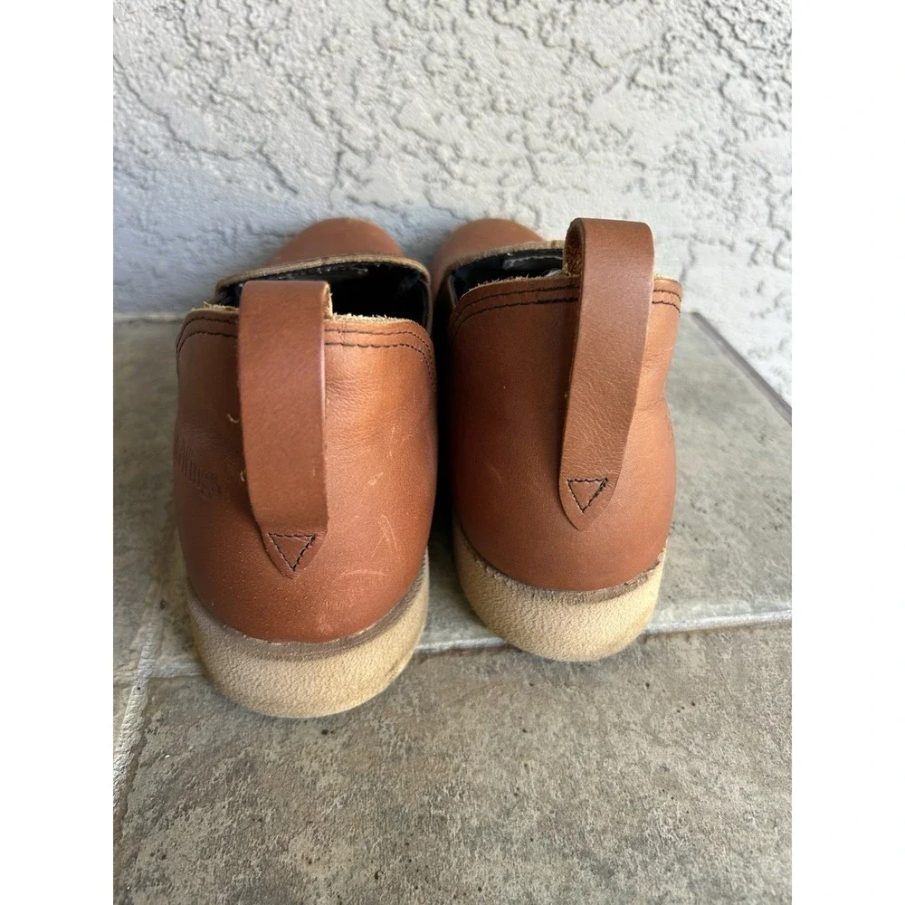 New Red Wing 2143 Romeo Slip On Leather Brown Shoes Mens Size 7.5 VTG USA Vibram
